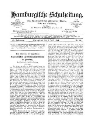 Der Ausbau des staatlichen kaufmännischen Fortbildungsschulwesens in Hamburg : (Fortsetzung)