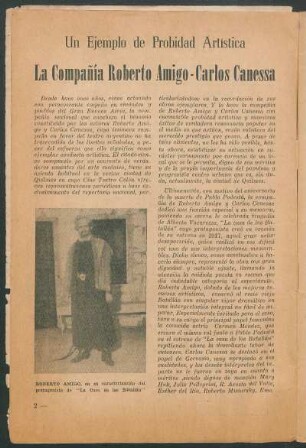 La Compañía Roberto Amigo-Carlos Canessa : Un ejemplo de propiedad artística