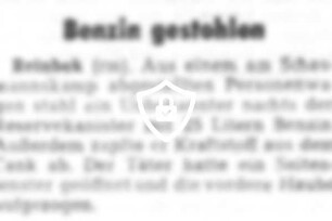 Benzin gestohlen