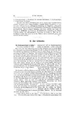 Zur Litteratur