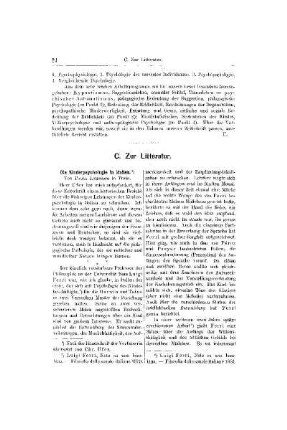 Zur Litteratur