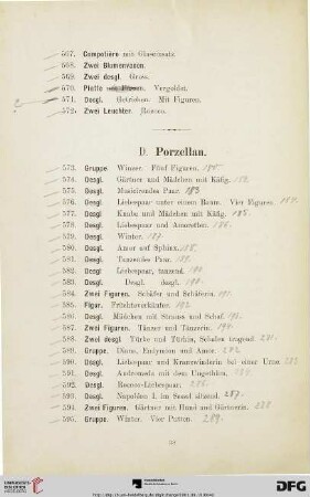 D. Porzellan (Nr. 573-637)