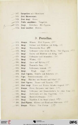 D. Porzellan (Nr. 573-637)