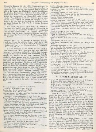 459 [Rezension] Köberle, Adolf, Seelsorge an Seelsorgern