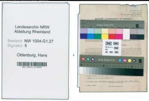 Entnazifizierung Hans Oldenburg , geb. 26.08.1902 (Gutsverwalter)