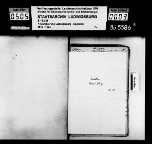 Kommunsachen: Registraturen, Oberämter Esslingen - Weinsberg