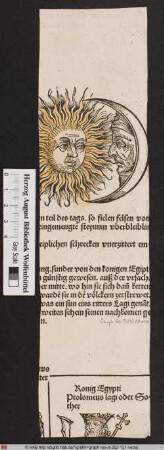 Sonne und Mond, Konig Egypti; Ptolomeus lagi oder Sother.