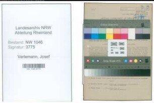 Entnazifizierung Josef Verlemann , geb. 12.10.1882 (Landwirt)