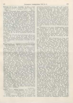 177 [Rezension] Margoliouth, J. P., Supplement to the Thesaurus Syriacus of R. Payne-Smith