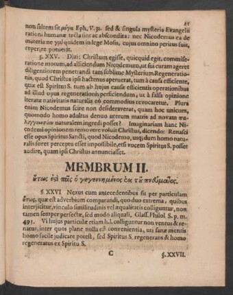Membrum II. [...]