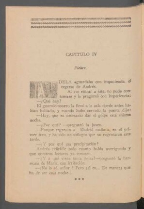 Capítulo IV - Fiebre.