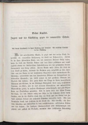 Erstes Kapitel Ingres und der Rückschlag gegen die romantische Schule.