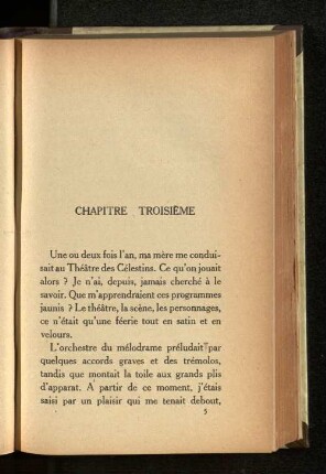 Chapitre Troisième