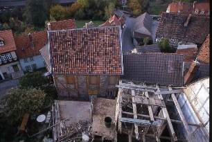Quedlinburg - Bauruine im Stadtzentrum : Bauruine in Quedlinburg, aufgenommen ca. 2004