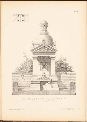 Grabmal, Villedaigne: Ansicht (aus: Architekt. Rundschau, hrsg.v. Eisenlohr & Weigle, 1894)