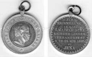 Deutsches Reich, tragbare Medaille zum ersten Weimarer Kriegerlandesverbandsfest in Jena