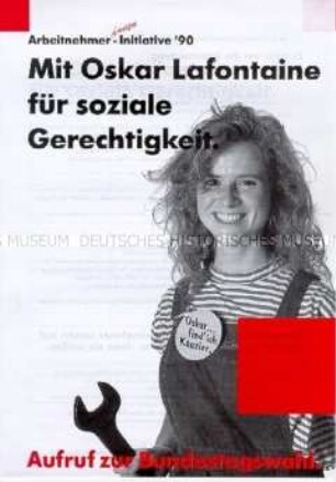 Flugschrift der Arbeitnehmer-Initiative der SPD zur Bundestagswahl 1990