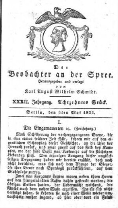 18. Stueck, 6. Mai 1833