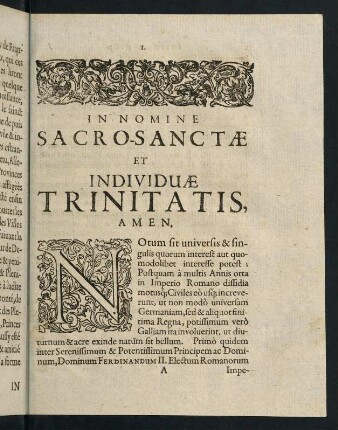 1-47, In Nomine Sacro-Sanctae et Individuae Trinitatis, Amen.