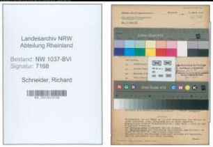 Entnazifizierung Richard Schneider , geb. 03.07.1897 (Geschaeftsfuehrer)