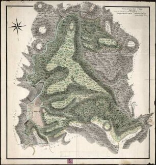 Geometrischer Plan über den zu dem Ober-Forstamt Gernsbach gehörigen Forbacher Commun- und Heiligen-Wald