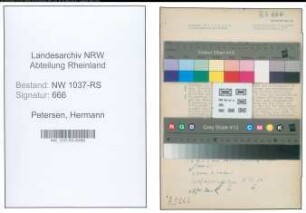 Entnazifizierung Hermann Petersen , geb. 25.01.1907 (Kommunalbeamter)