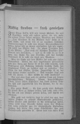Rüstig streben - froh genießen