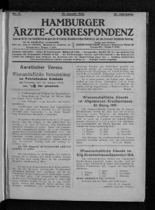 No. 2. 13. Januar 1918. 21. Jahrgang.