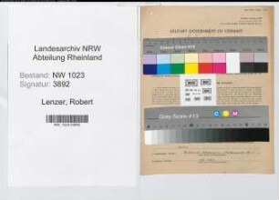 Entnazifizierung Robert Lenzer , geb. 20.09.1894 (Architekt)