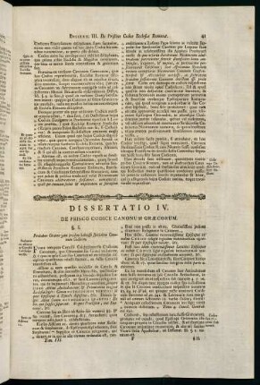 41-43, Dissertatio IV. de Prisco Codice Canonum Graecorum.