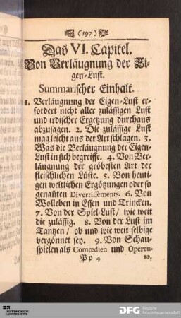 Das VI. Capitel. Von Verläugnung der Eigen-Lust.
