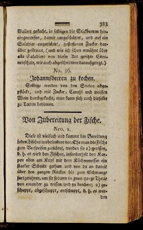 Von Zubereitung der Fische.