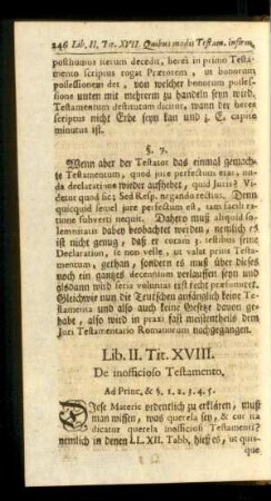 Tit. XVIII. De inofficioso Testamento.