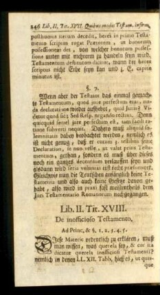 Tit. XVIII. De inofficioso Testamento.
