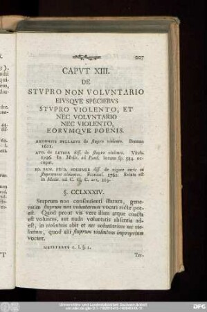 Caput XIII. De Stupro Non Voluntario Eiusque Speciebus Stupro Violento, Et Nec Voluntario Nec Violento, Eorumque Poenis.