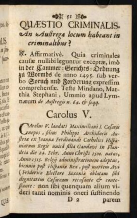 51-65, Carolus V.