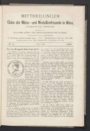 N° 74. Juli 1896. Wien