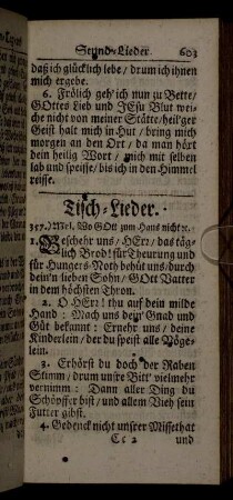Tisch-Lieder. - Zu Kriegs- und Friedens-Zeiten.