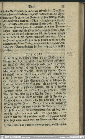 Der Thau