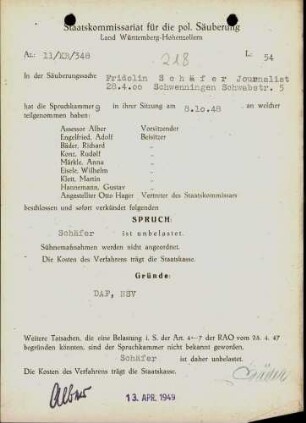 Schäfer, Fridolin