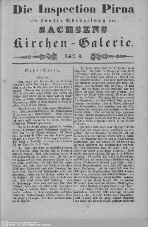 Groß-Cotta, Dittersbach : 4. Lieferung