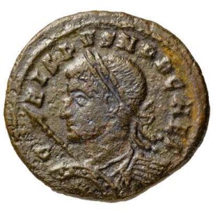 Münze, Follis, Aes 3, 318 - 319 n. Chr.