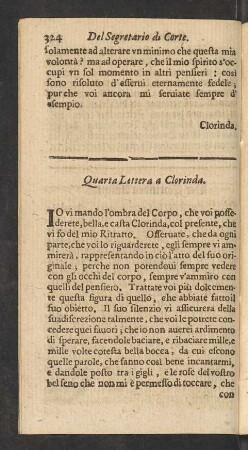 Quarta Lettera a Clorinda.