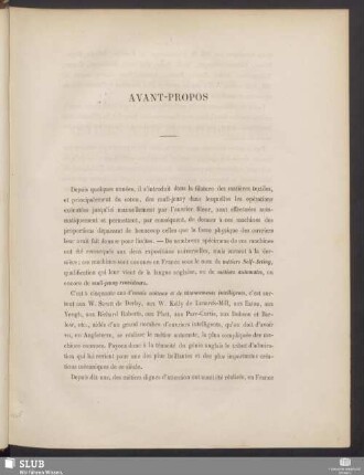 Avant-Propos