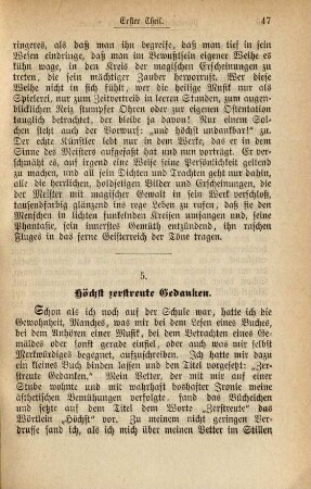 5. Höchst zerstreute Gedanken