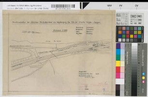 Geschlossenhalten der Schranken (Anrufschranken) am Wegübergang in km 19,400 der Strecke Hagen-Siegen: Lageplan, M. 1:1.000 Stnr.: 51, Iwü, Bunr.: 17, Blnr.: 1