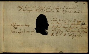 Wächter der jüngere, B. R. B. aus Stutgart (Silhouette). Tübingen, 03.1782.