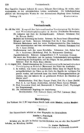 128, VI. Vereinschronik