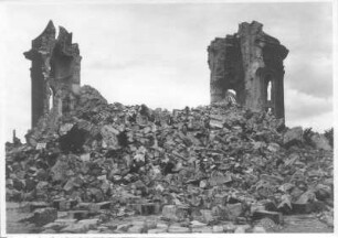 Dresden-Altstadt. Ruine der Frauenkirche. Ansicht von Westen