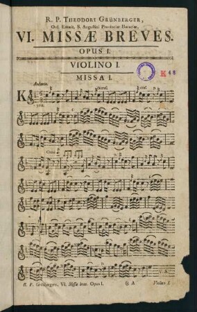 1-20, Missa I. - Missa II.